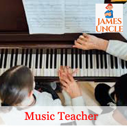 Music teacher Mrs. Lily Banerjee in Chandannagar